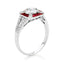 Red Ruby Cross Ring
